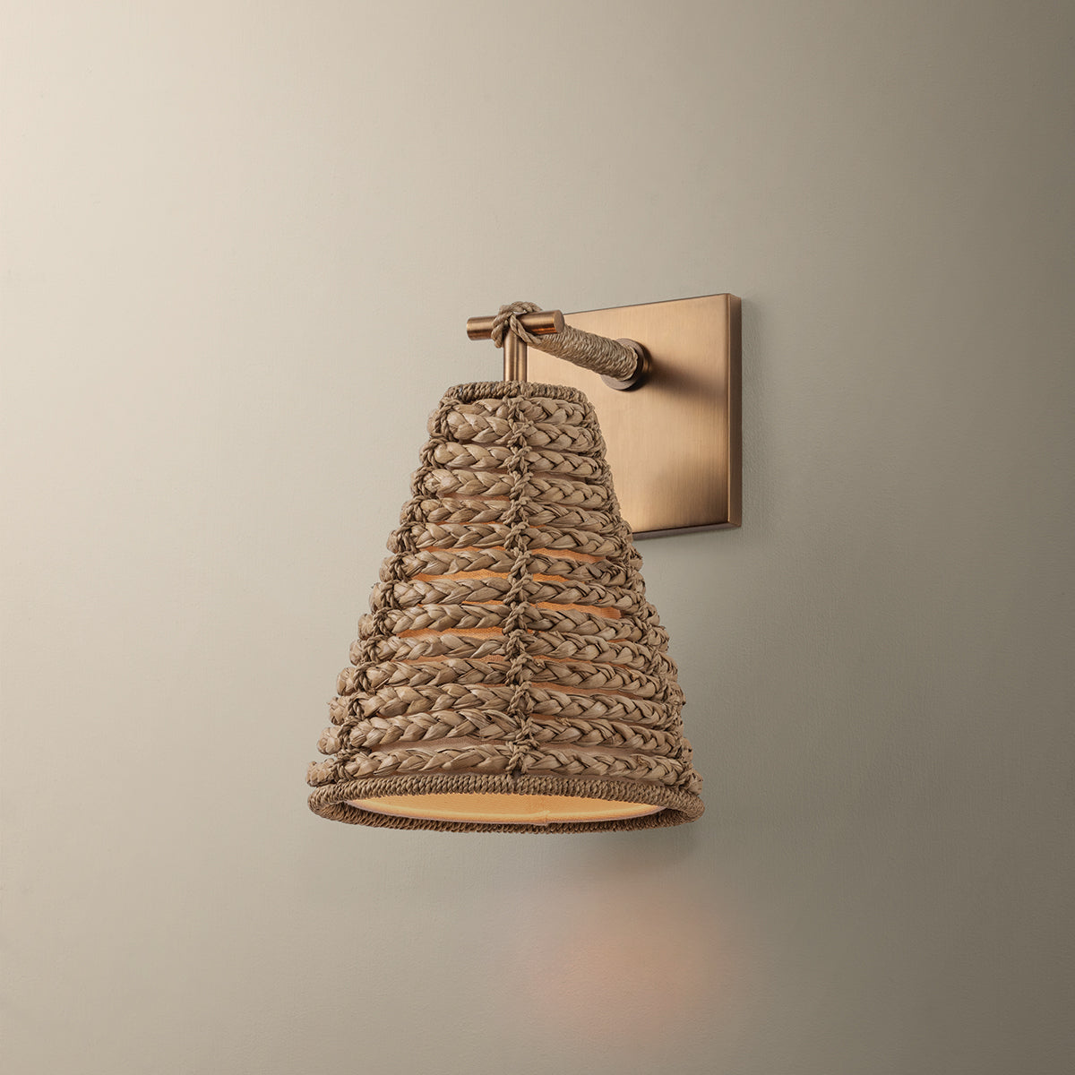 Troy Redwood Wall Sconce Patina Brass Detail 1