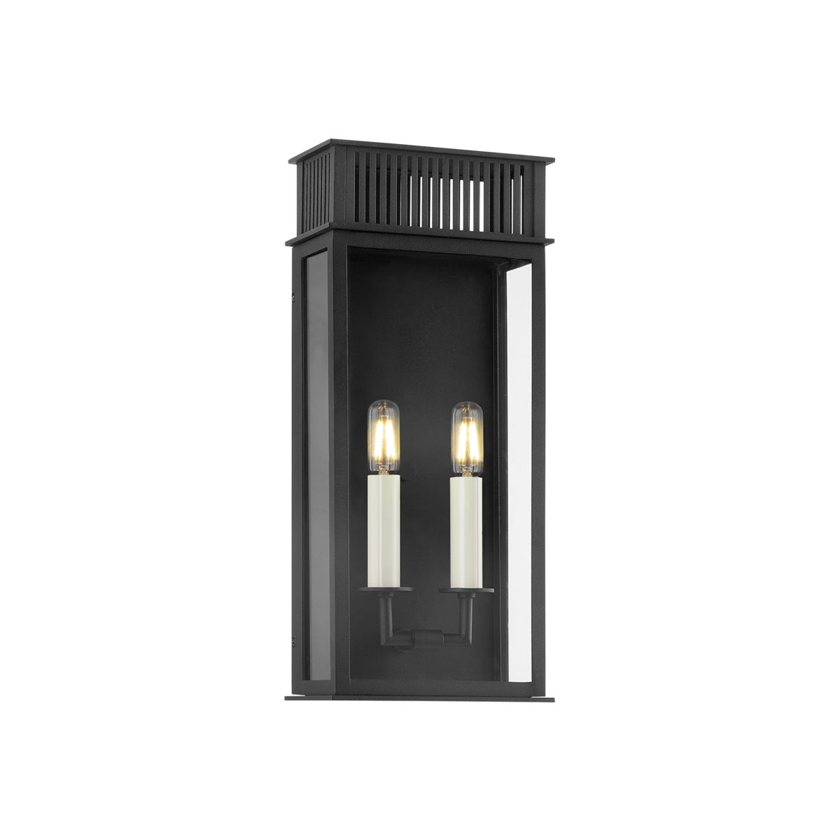 Troy Gridley Outdoor Wall Sconce Textured Black Detail 1