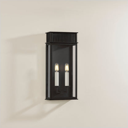 Troy Gridley Outdoor Wall Sconce Textured Black Detail 3