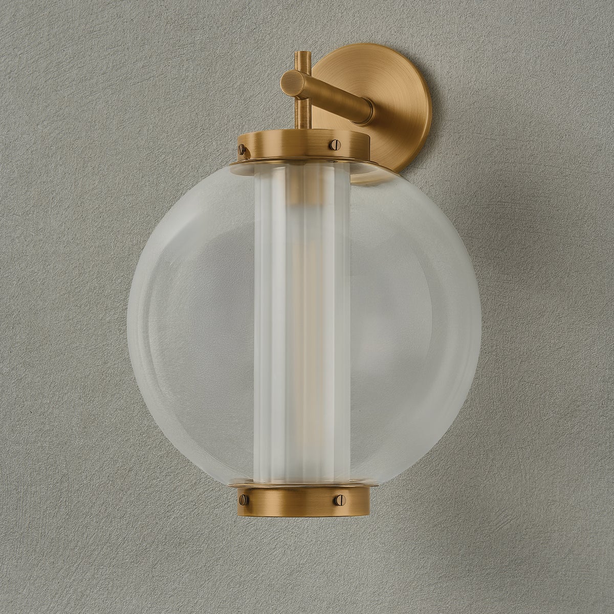 Troy Marco Outdoor Wall Sconce Patina Brass Detail 3