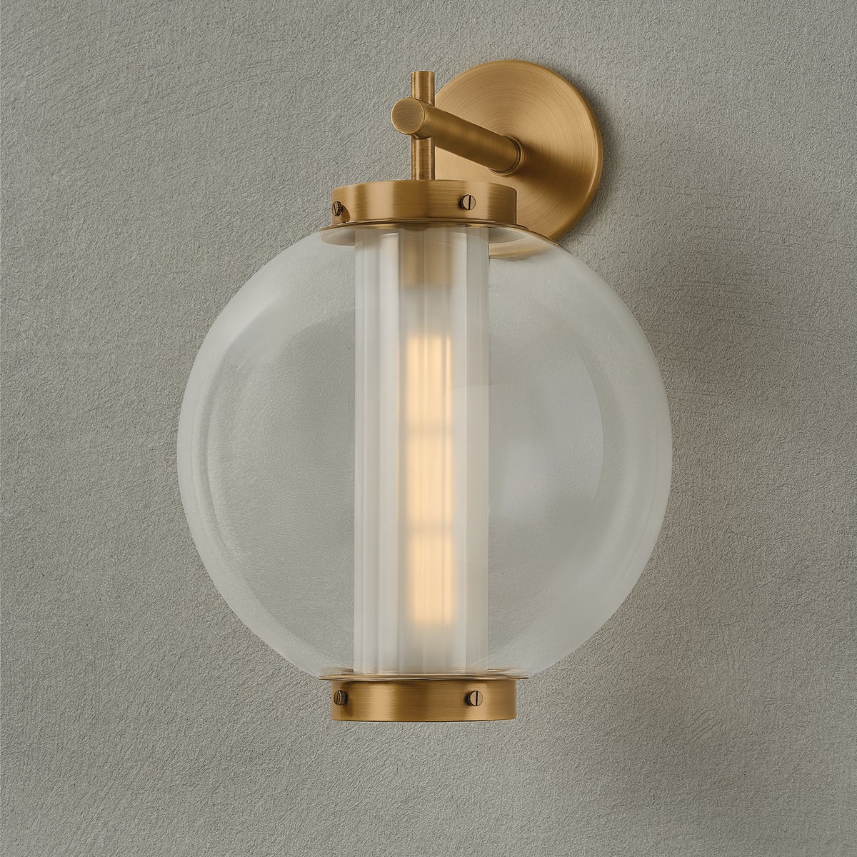 Troy Marco Outdoor Wall Sconce Patina Brass Detail 4