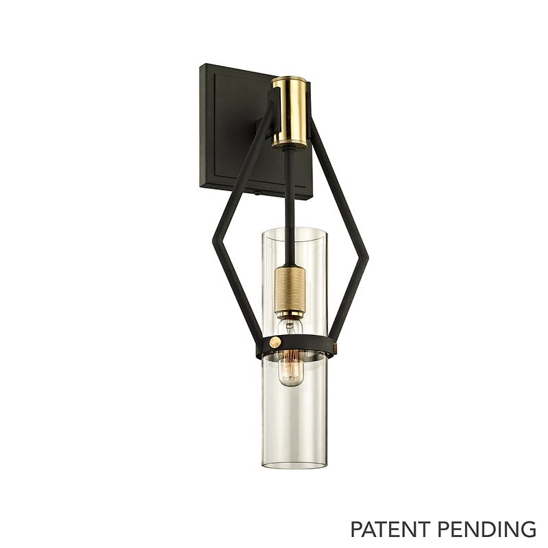 Troy Raef Wall Sconce Textured Bronze / Brushed Brass