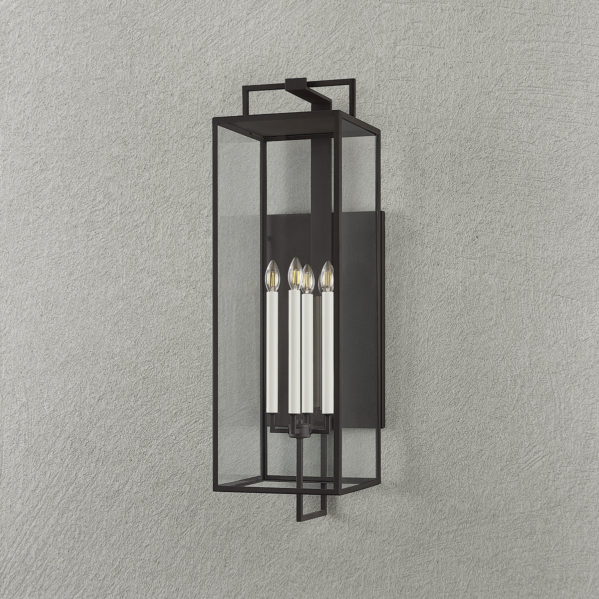 Troy Beckham Outdoor Wall Sconce Forged Iron Detail 2