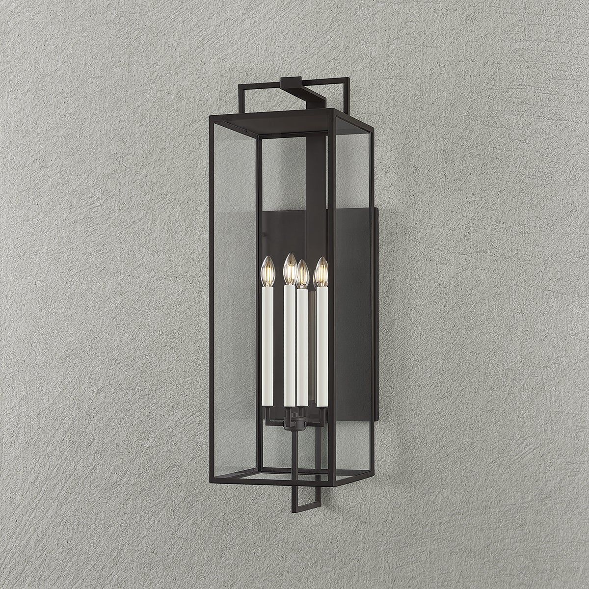 Troy Beckham Outdoor Wall Sconce Forged Iron Detail 3
