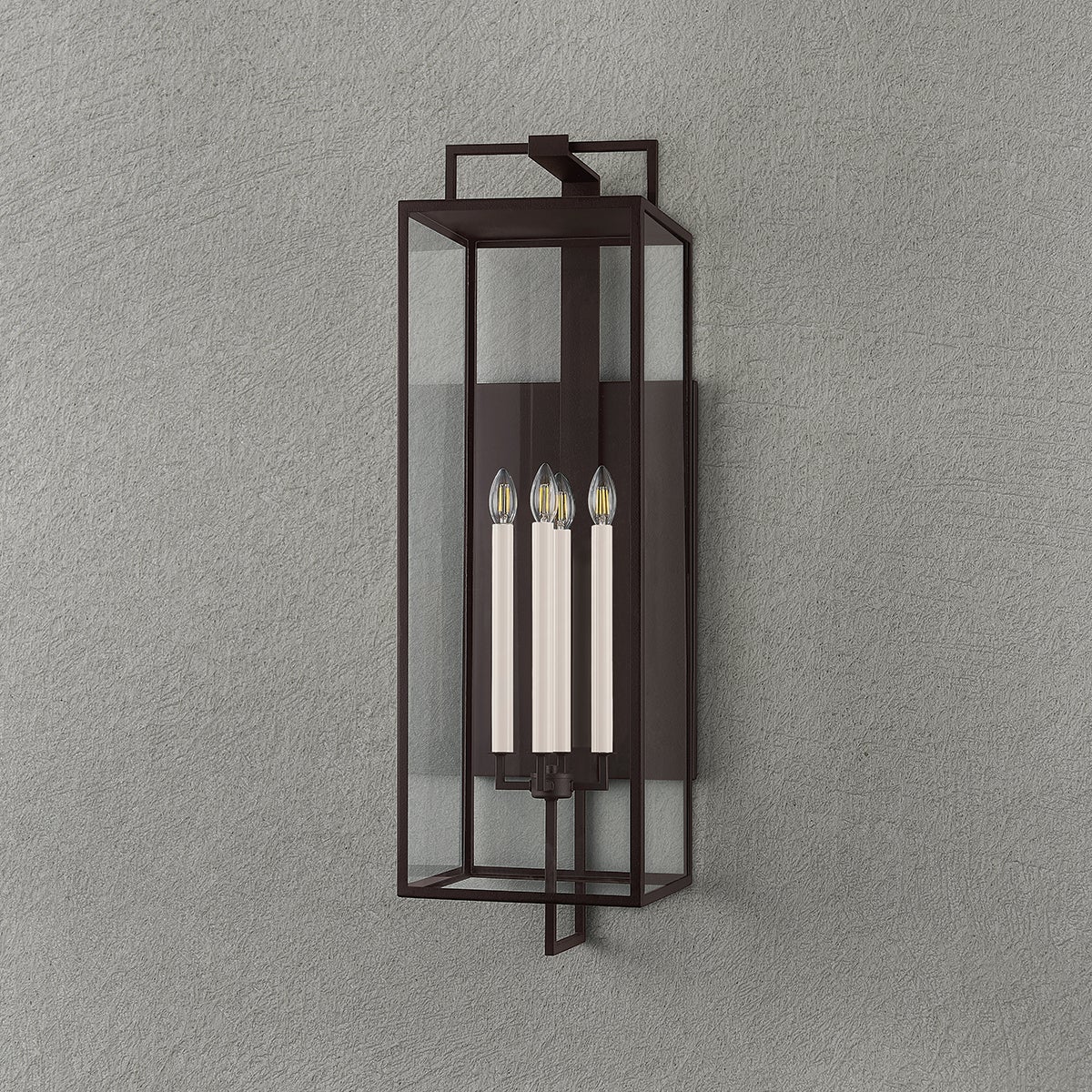 Troy Beckham Outdoor Wall Sconce Textured Bronze Detail 2