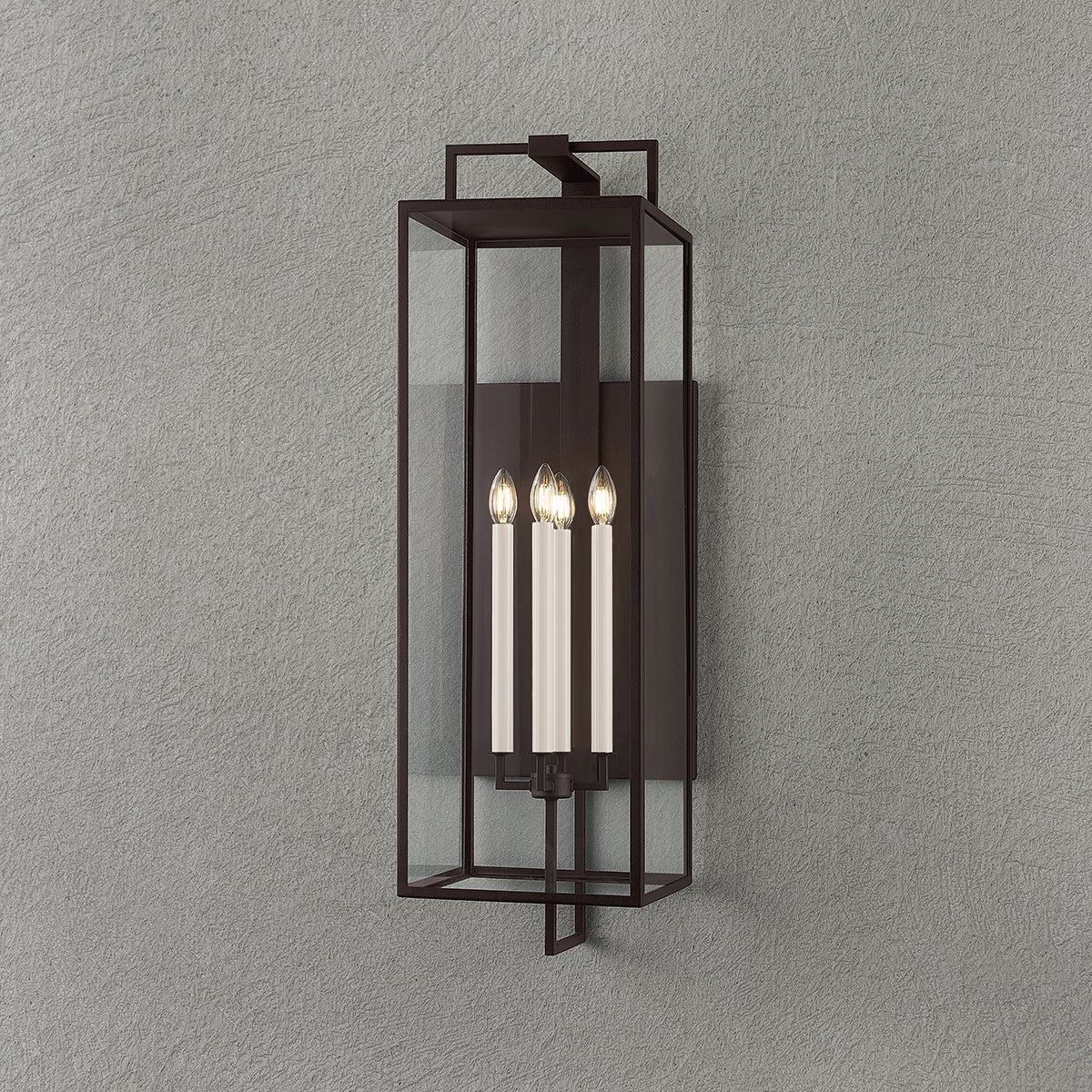 Troy Beckham Outdoor Wall Sconce Textured Bronze Detail 3