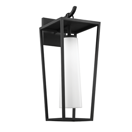 Troy Mission Beach Outdoor Wall Sconce Textured Black