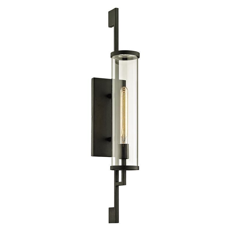 Troy Park Slope Outdoor Wall Sconce Forged Iron