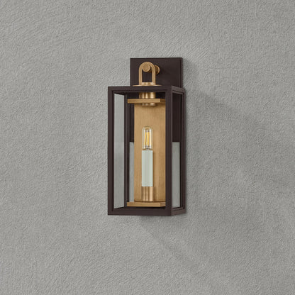 Troy Arnold Outdoor Wall Sconce Patina Brass / Textured Bronze Detail 3