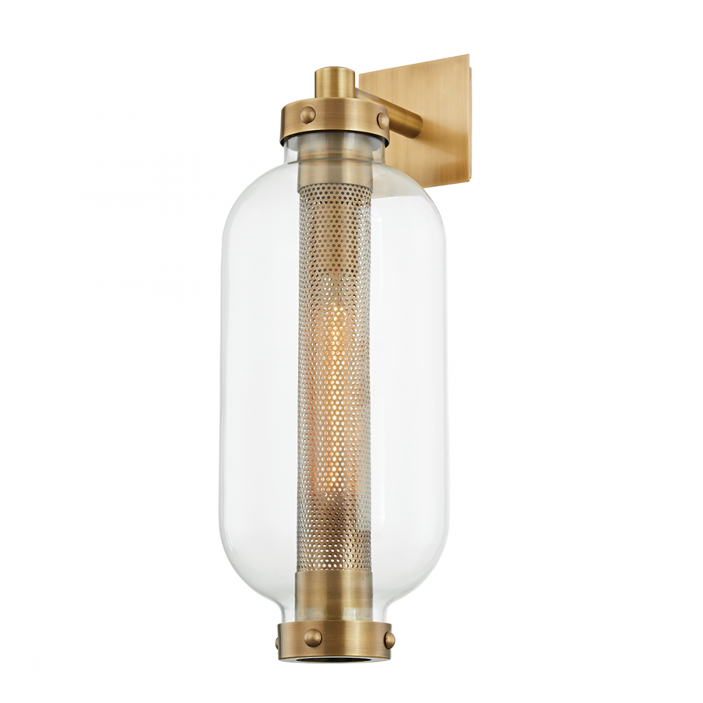 Troy Atwater Outdoor Wall Sconce Patina Brass