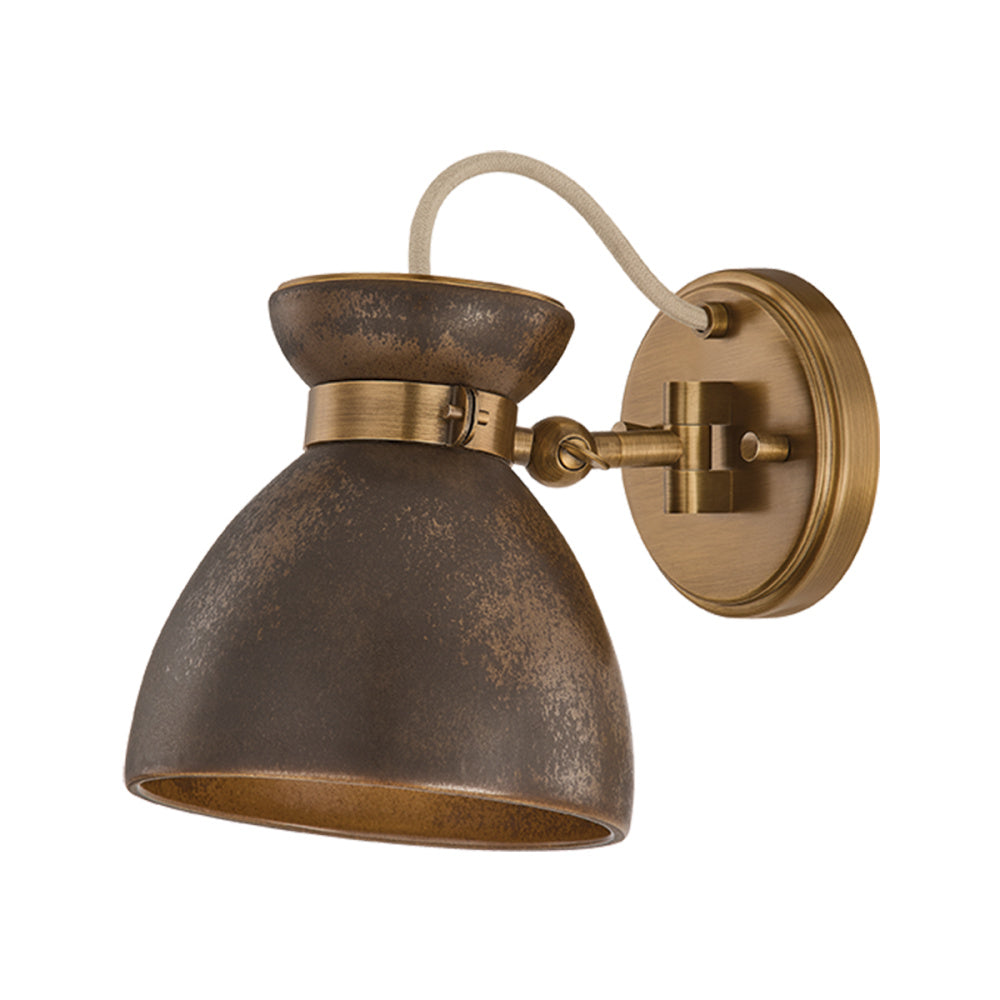 Troy Allston Wall Sconce Patina Brass / Ceramic Molten Umber