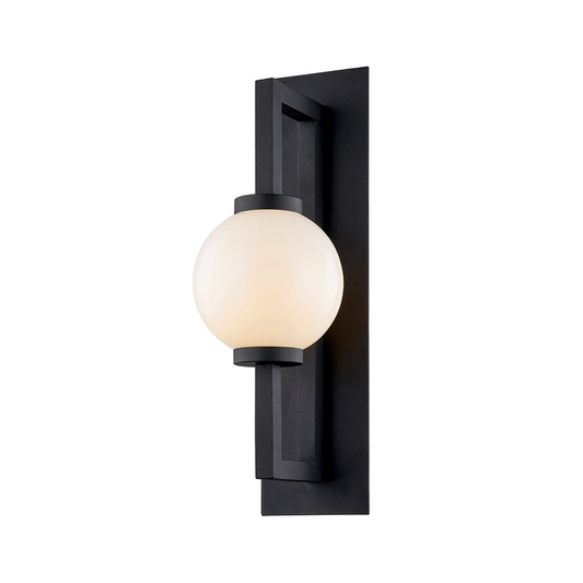 Troy Darwin Outdoor Wall Sconce Textured Black