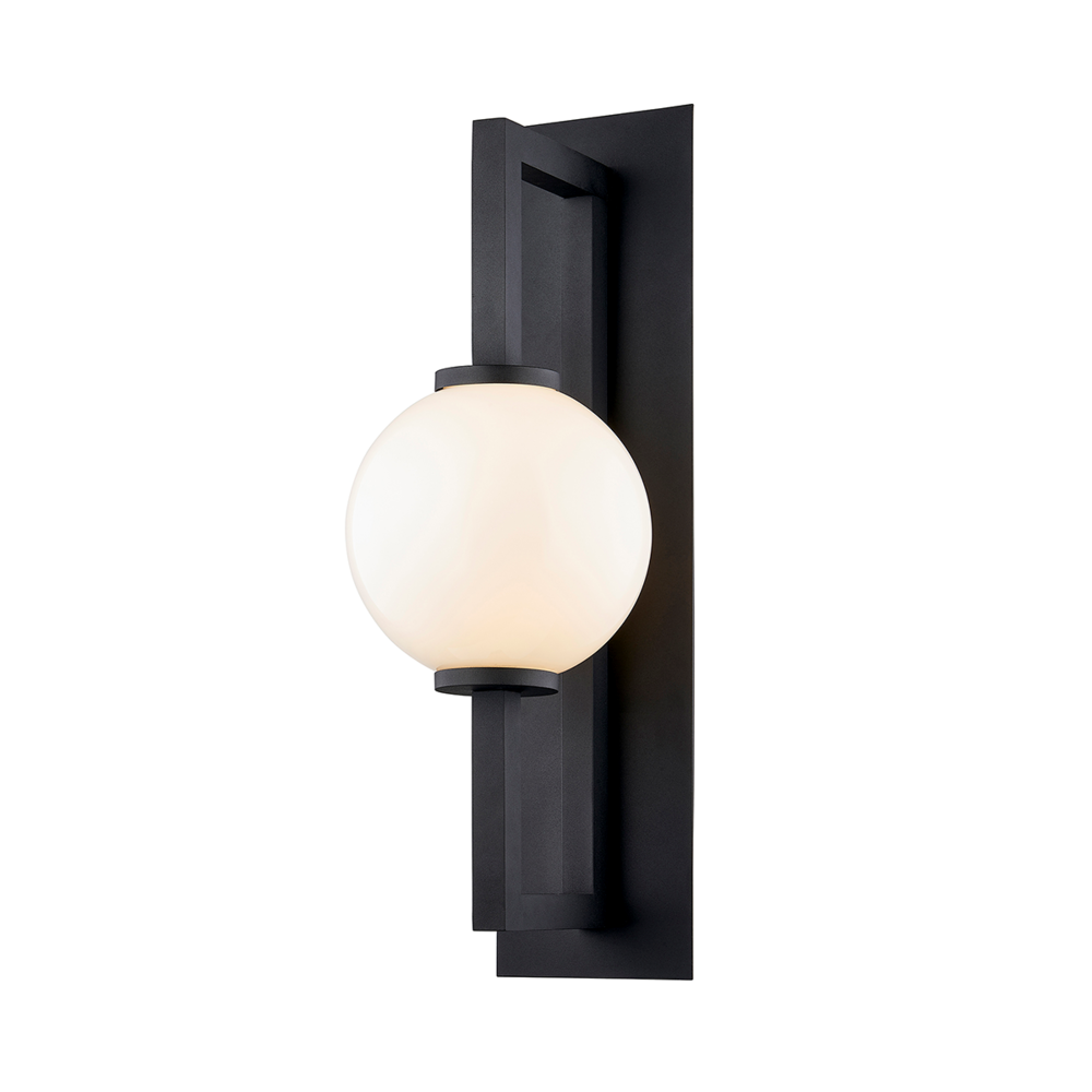 Troy Darwin Outdoor Wall Sconce Textured Black