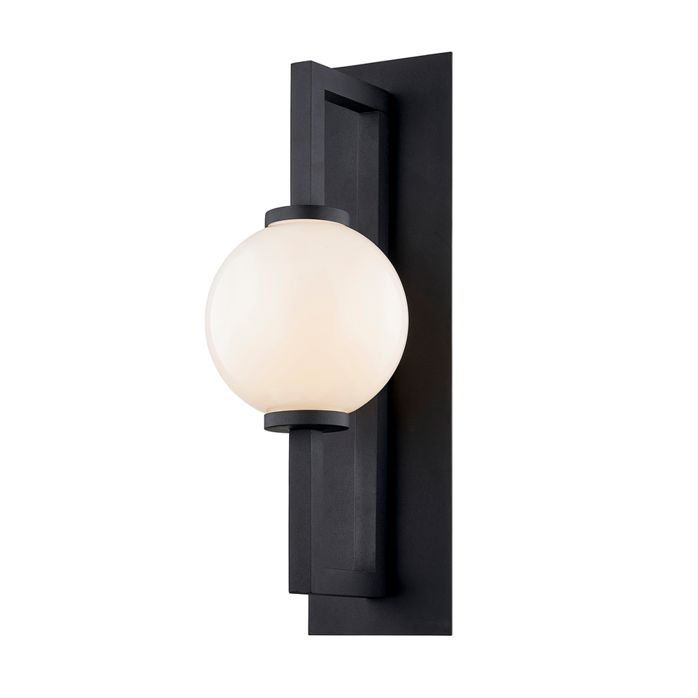 Troy Darwin Outdoor Wall Sconce Textured Black