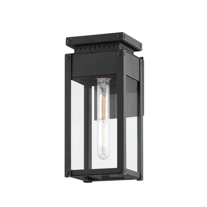 Troy Braydan Outdoor Wall Sconce Textured Black