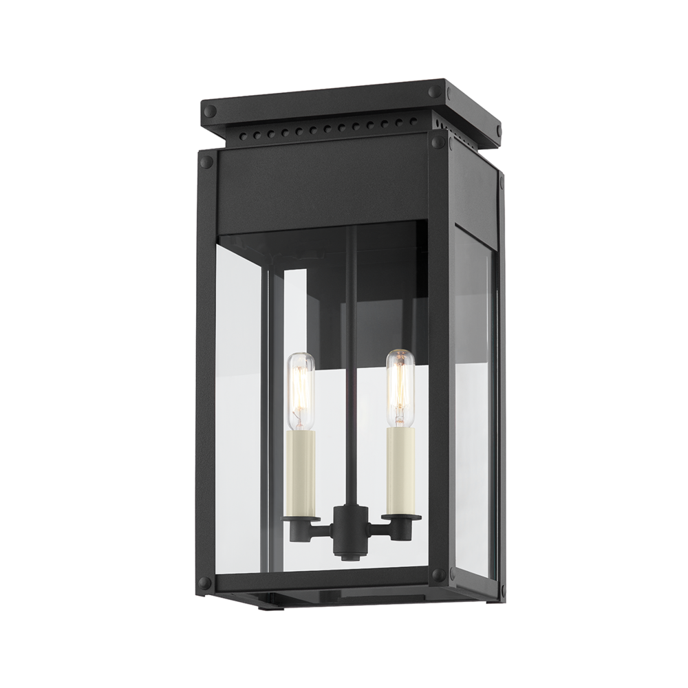 Troy Braydan Outdoor Wall Sconce Textured Black