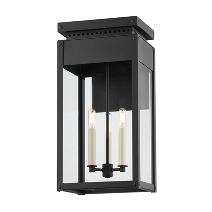 Troy Braydan Outdoor Wall Sconce Textured Black