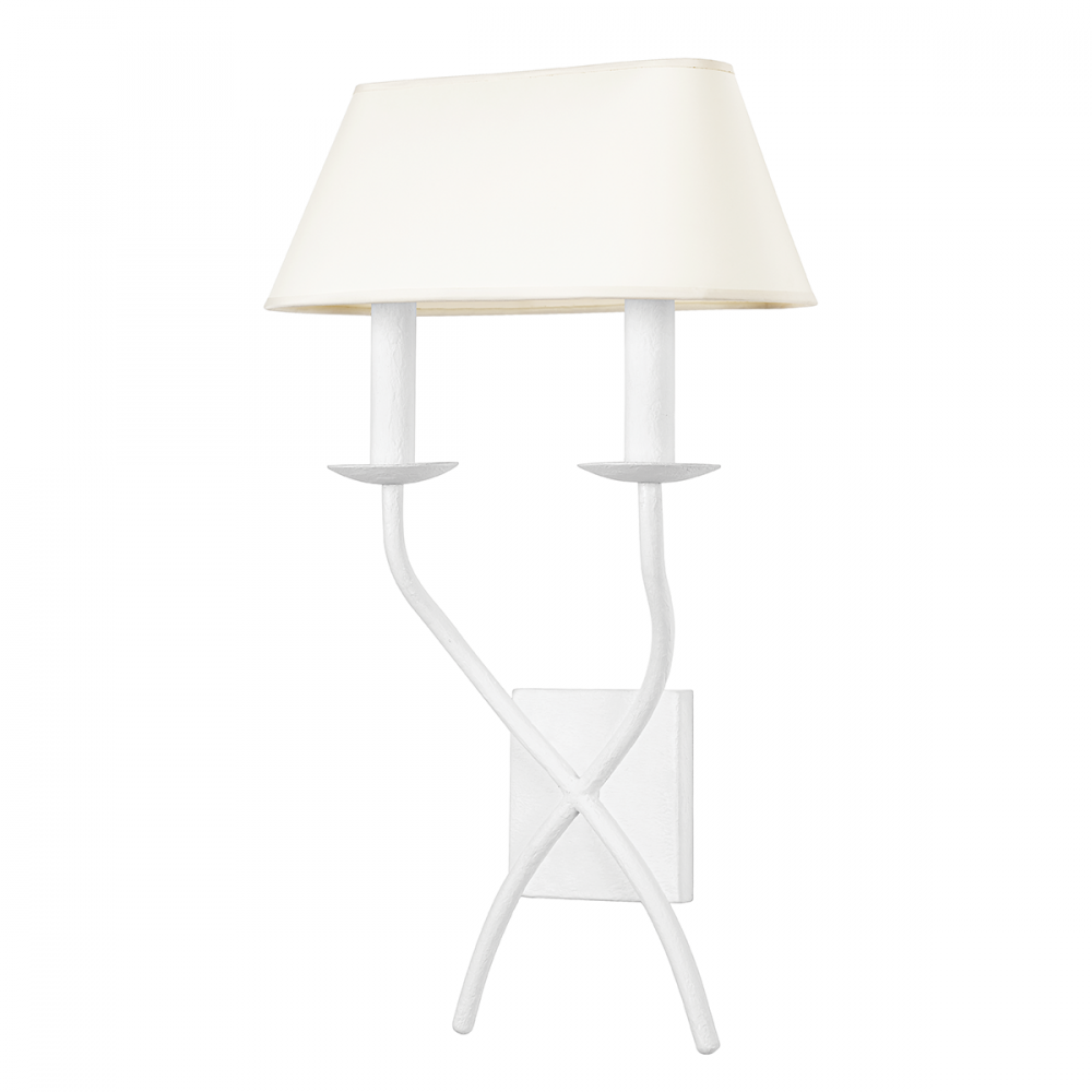 Troy Lomita Wall Sconce Gesso White