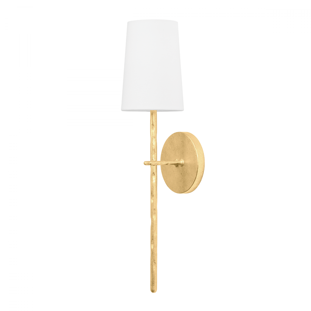 Troy River Wall Sconce Vintage Gold Leaf