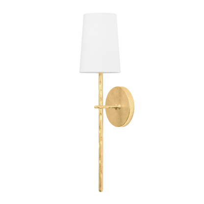 Troy River Wall Sconce Vintage Gold Leaf