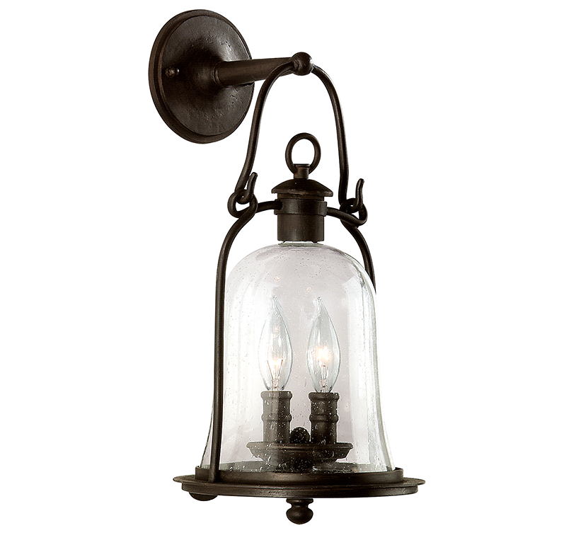 Troy Owings Mill Outdoor Wall Sconce Textured Black