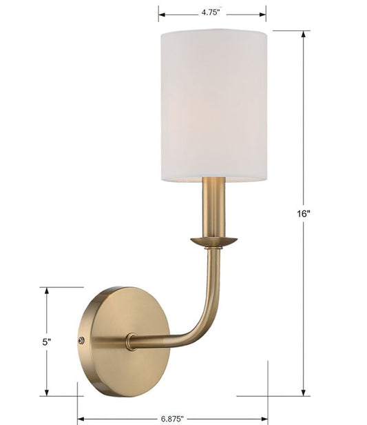 Crystorama Bailey Wall Sconce Matte Black