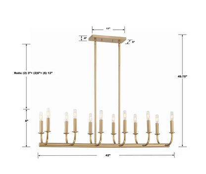 Crystorama Bailey Chandelier Matte Black