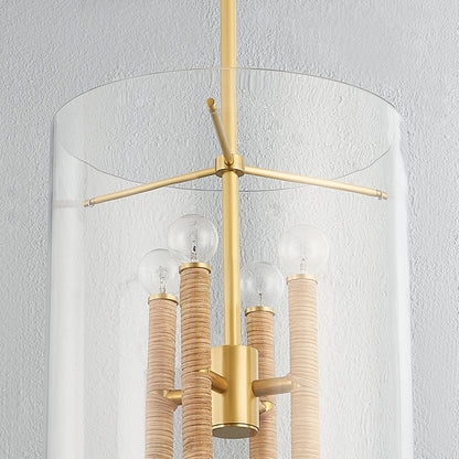 Hudson Valley Barlow 8-Light Lantern Aged Brass detail view 1