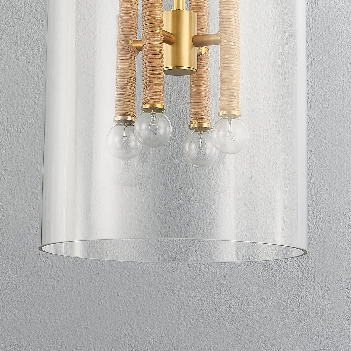 Hudson Valley Barlow 8-Light Lantern Aged Brass detail view 2