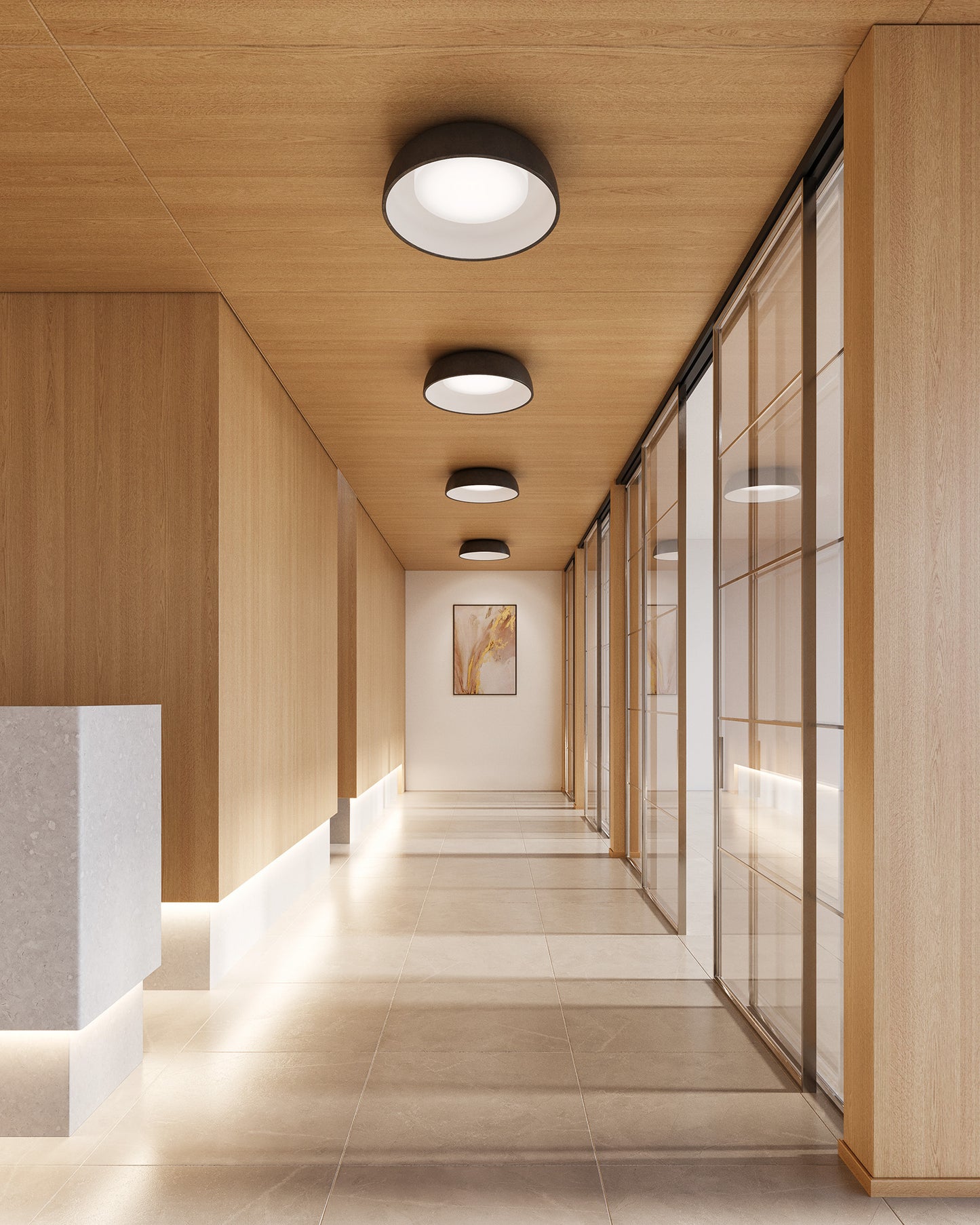 Kuzco Lighting Inc Beacon 20-in LED Flush Mount White