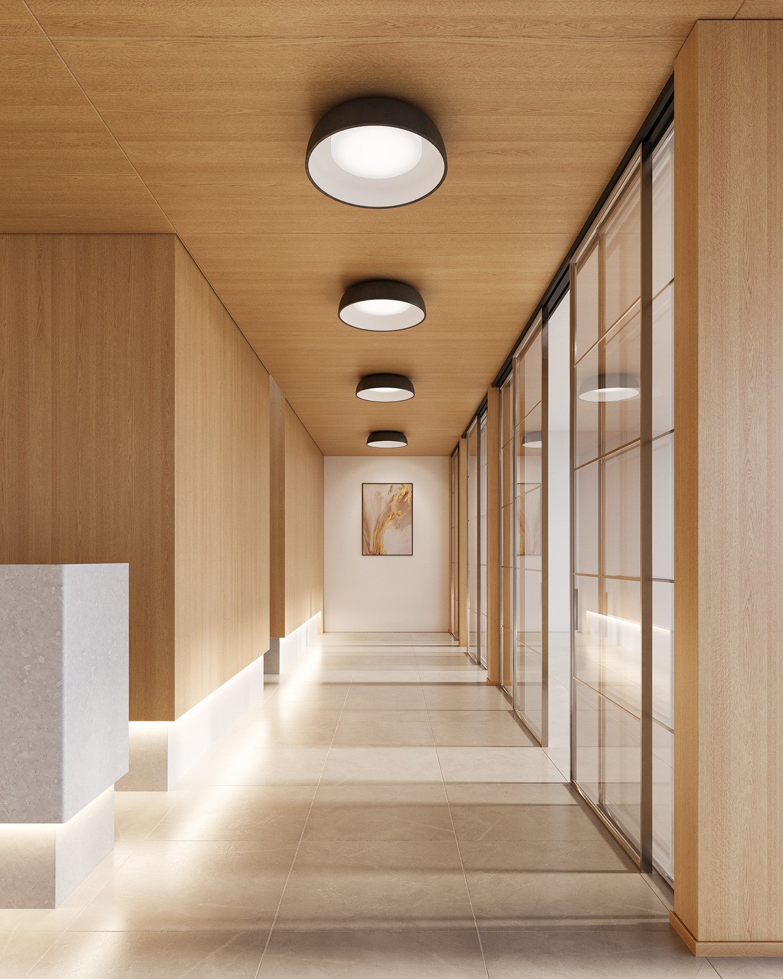 Kuzco Lighting Inc Beacon 20-in LED Flush Mount White