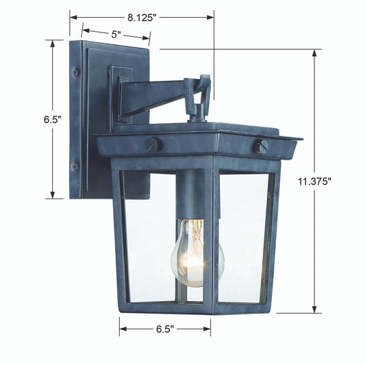Belmont Outdoor 1 Light Graphite Wall Mount
