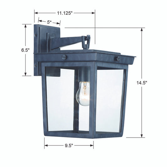 Belmont Outdoor 1 Light Graphite Wall Mount