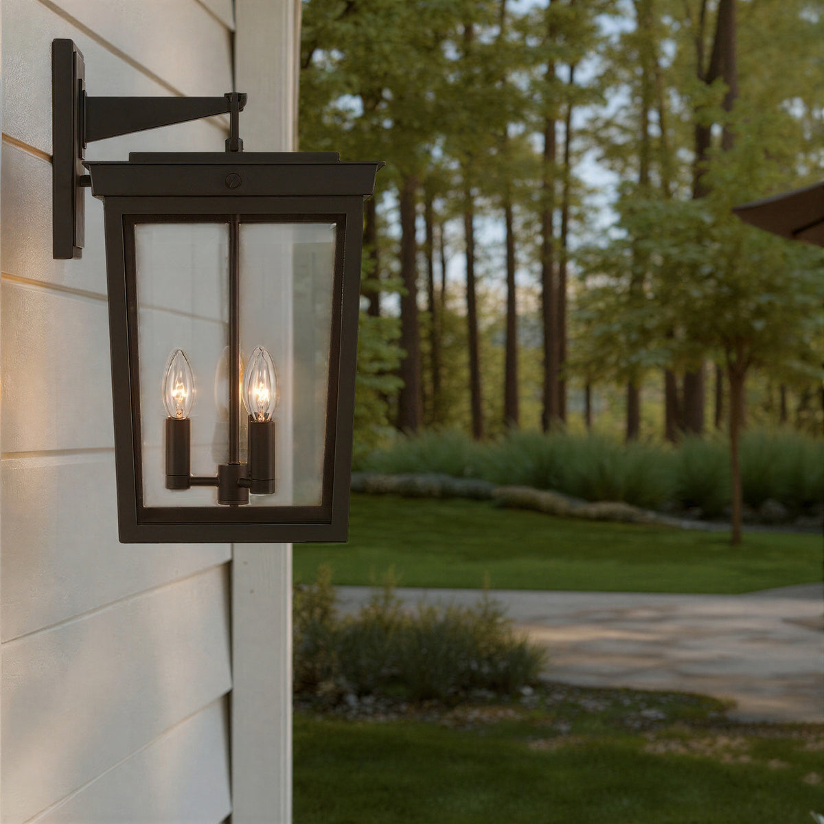 Crystorama Belmont 12" 3-Light Outdoor Wall Sconce - lifestyle