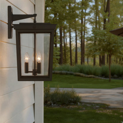Crystorama Belmont 12" 3-Light Outdoor Wall Sconce - lifestyle