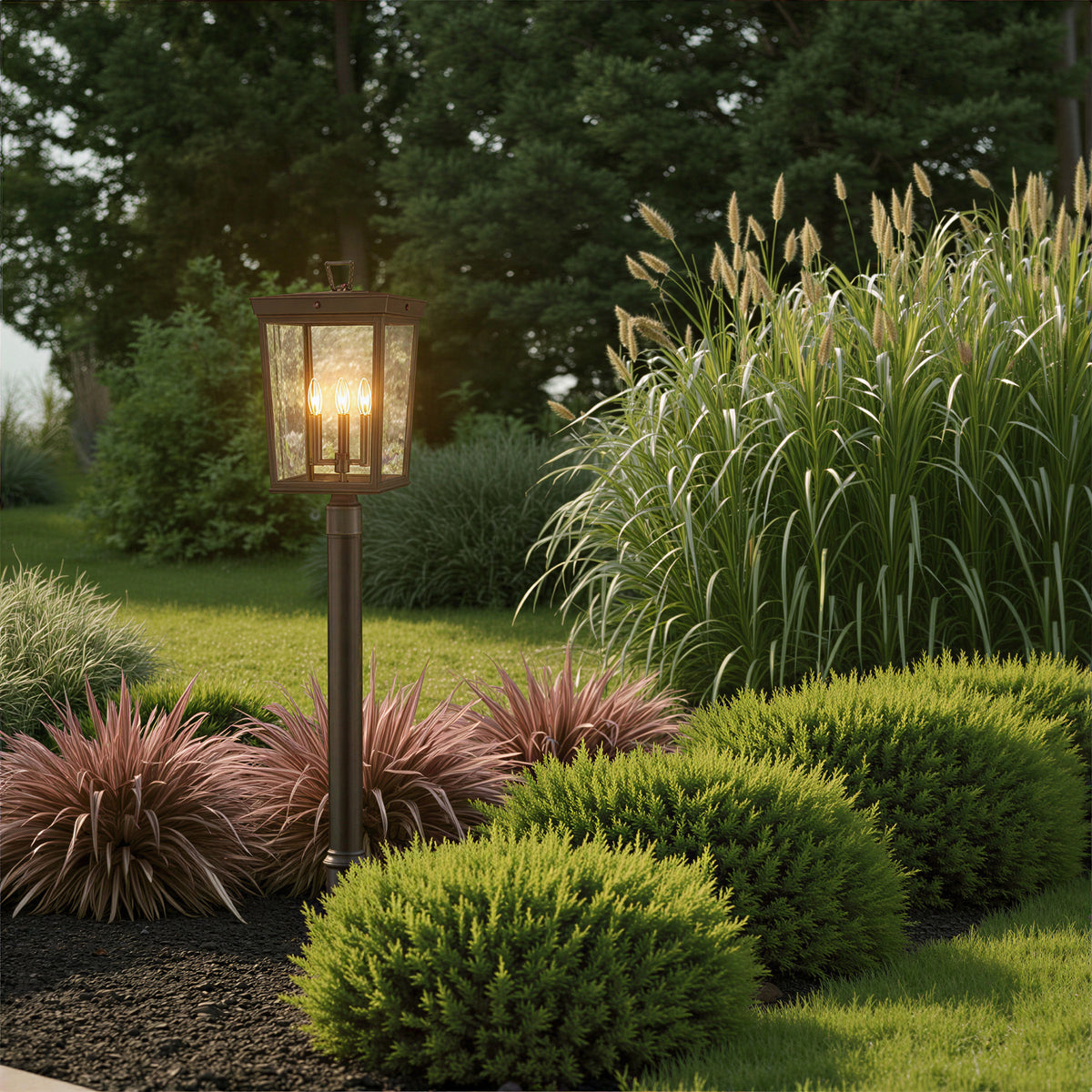 Crystorama Belmont 3-Light Outdoor Post Light - lifestyle