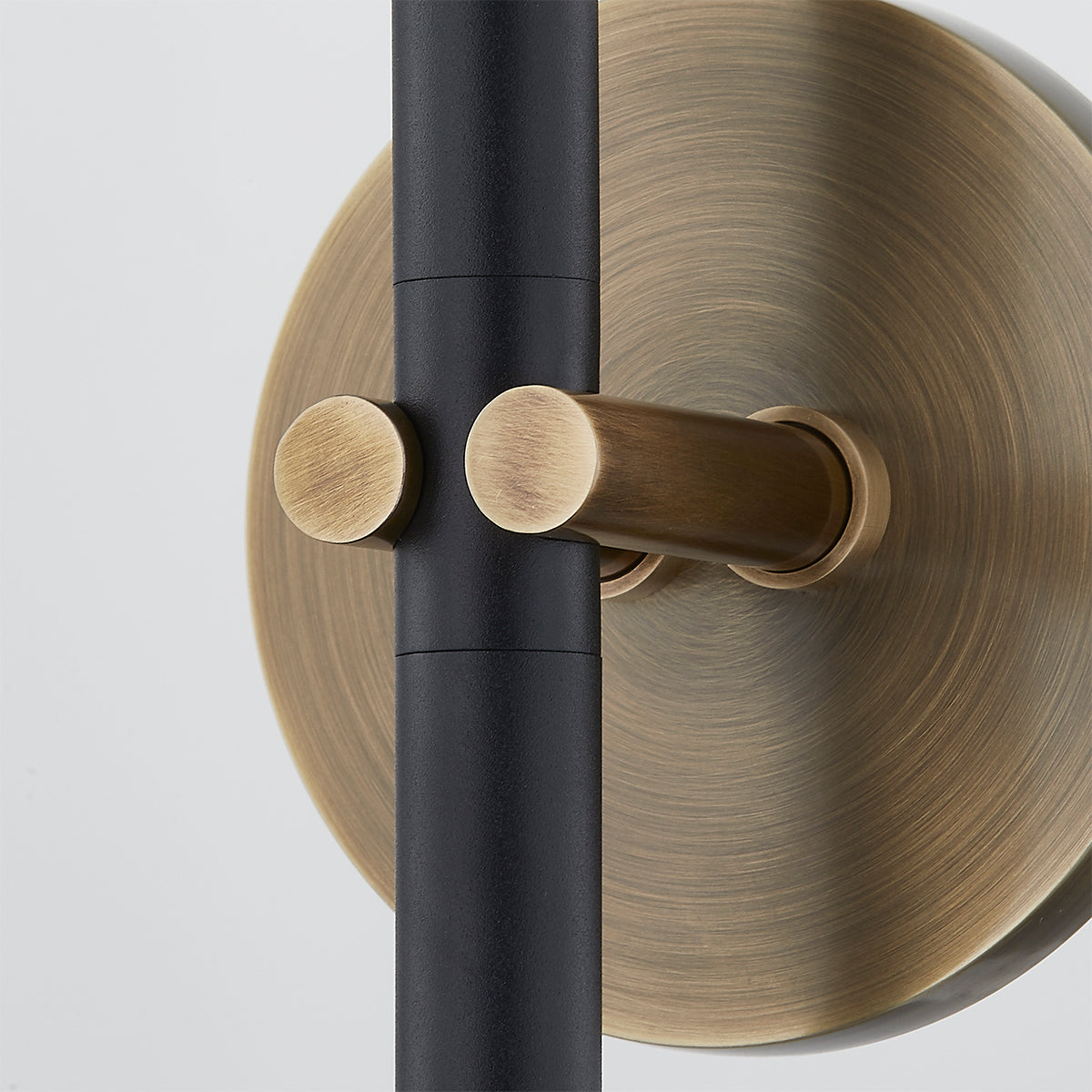 Troy Belvedere Wall Sconce Patina Brass / Textured Black Detail 1