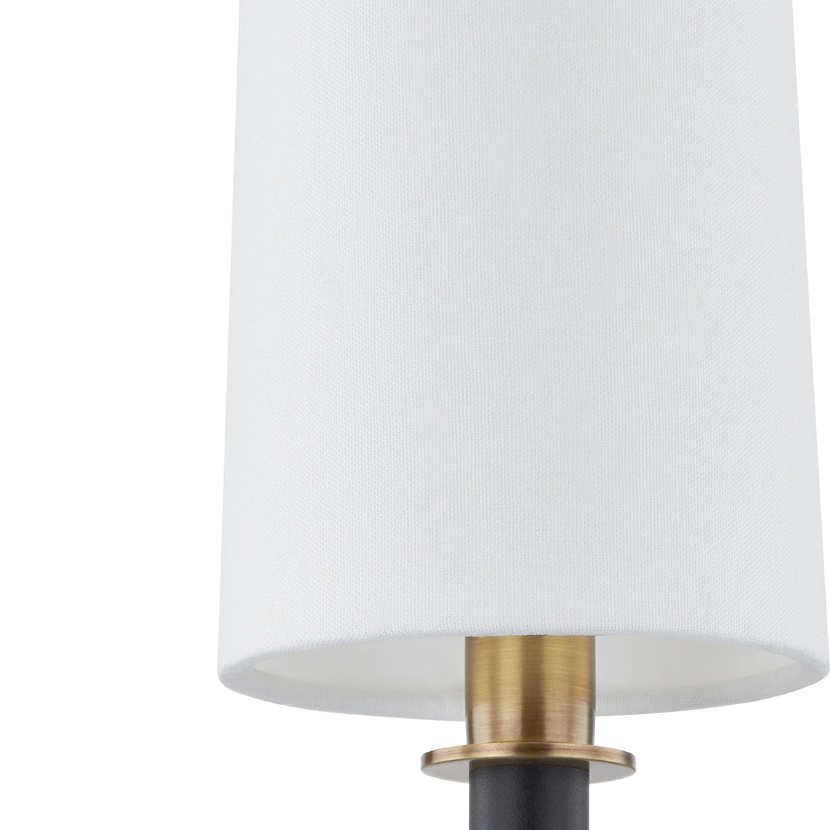 Troy Belvedere Wall Sconce Patina Brass / Textured Black Detail 2