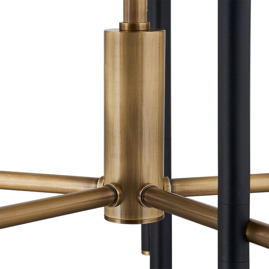 Troy Belvedere Chandelier Patina Brass / Textured Black Detail 1