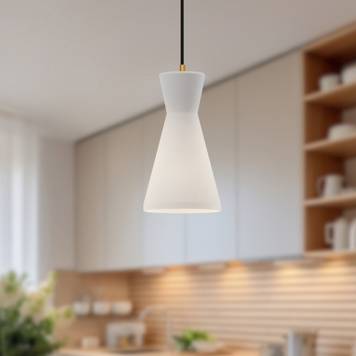Betty 6" Opal Glass 1-Light Pendant