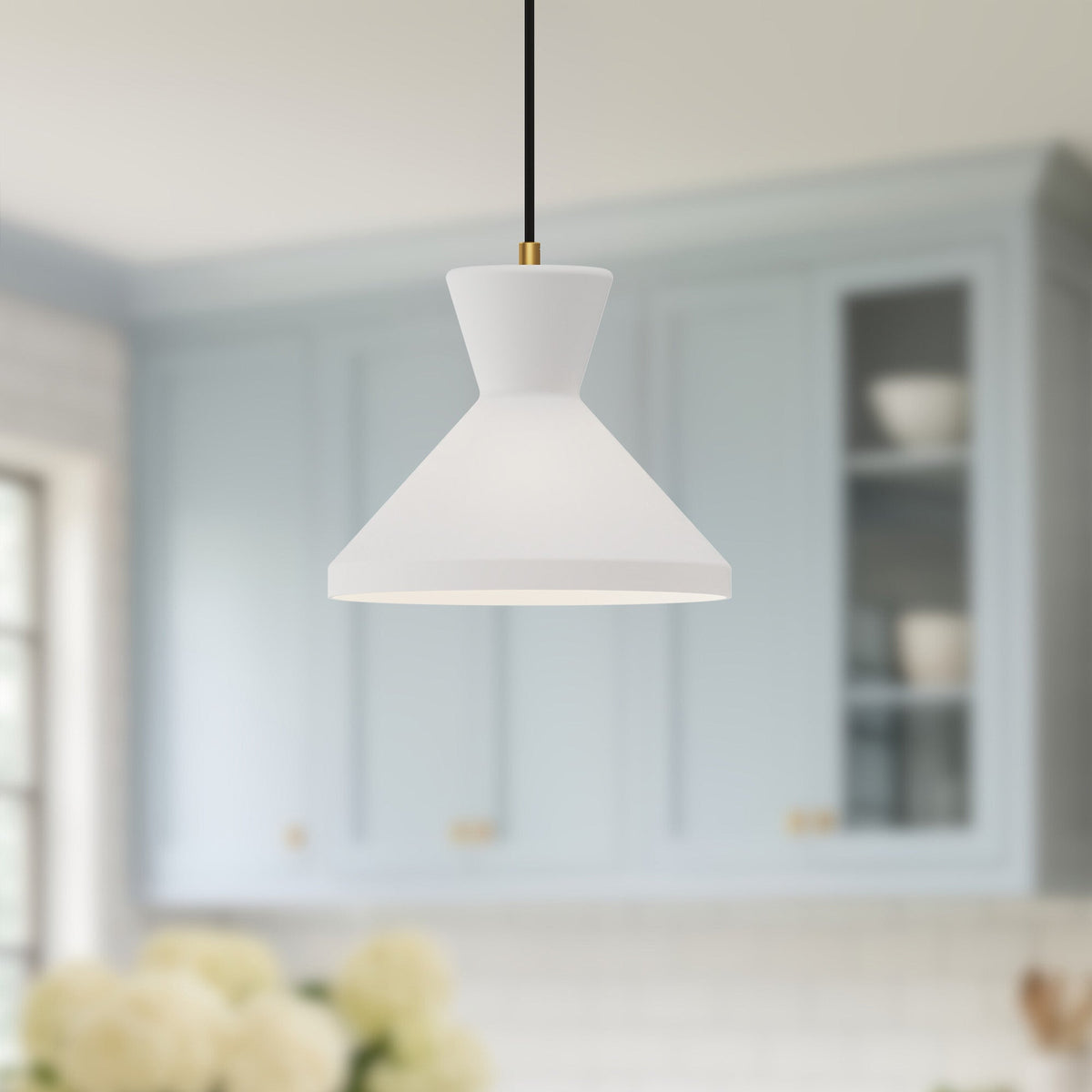 Betty 10" Opal Glass 1-Light Pendant