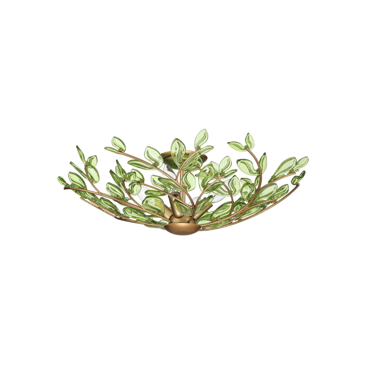 Crystorama Bridget 21.25" 4-Light Semi-Flush Mount Green - detail