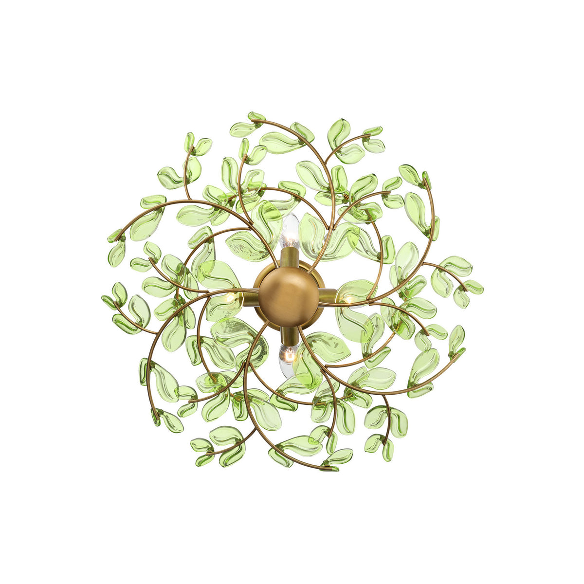 Crystorama Bridget 21.25" 4-Light Semi-Flush Mount Green - detail