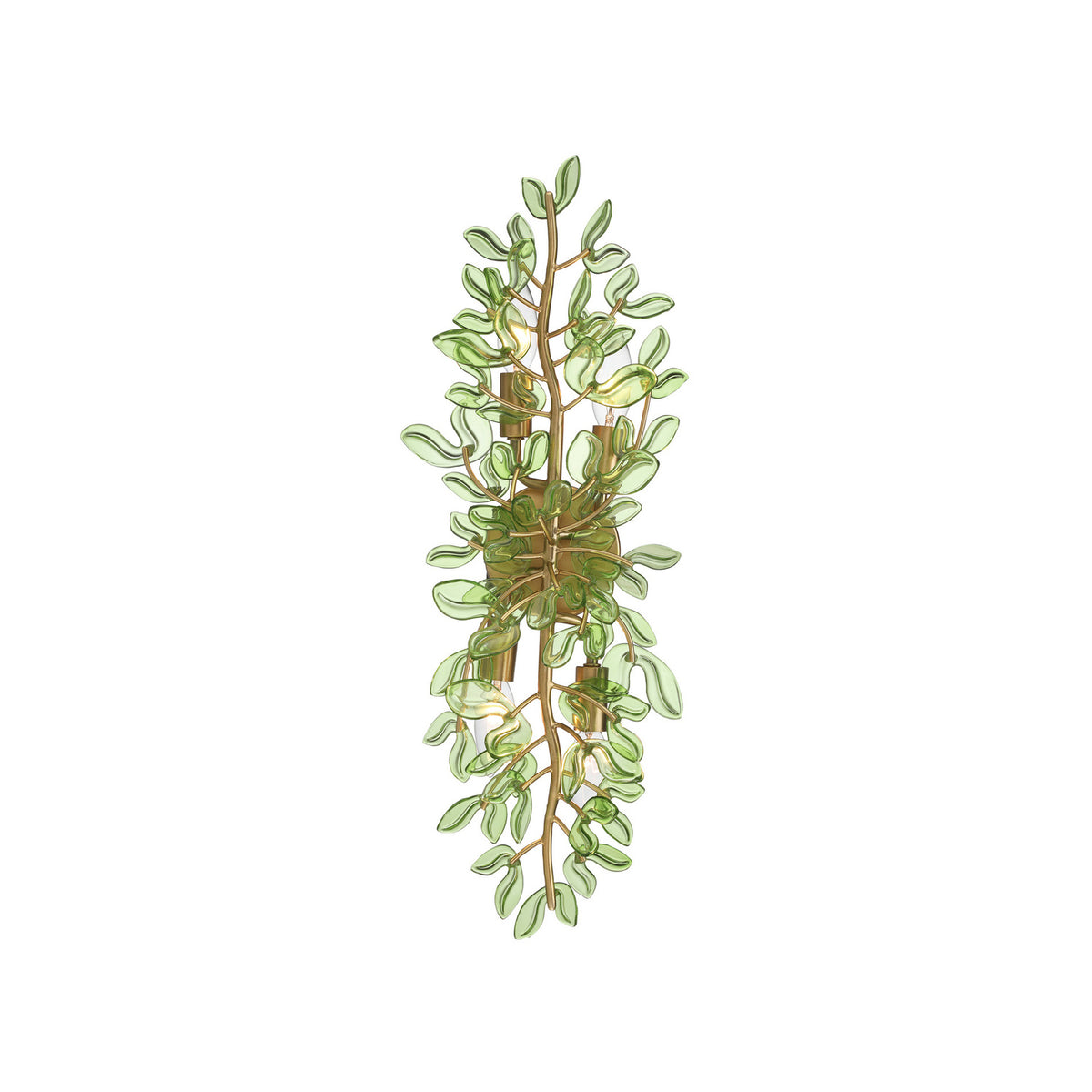 Crystorama Bridget 8.25" 4-Light Wall Sconce Green - detail