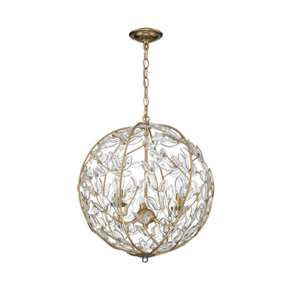 Crystorama Bridget 16.5" 3-Light Chandelier Clear - detail