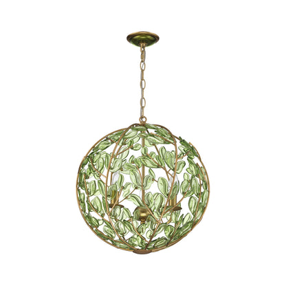 Crystorama Bridget 16.5" 3-Light Chandelier Green - detail