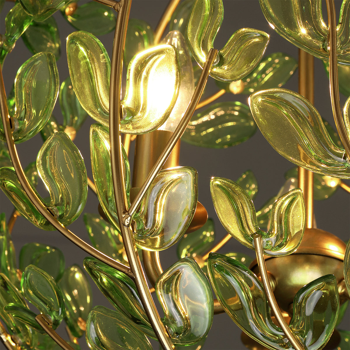 Crystorama Bridget 16.5" 3-Light Chandelier Green - detail