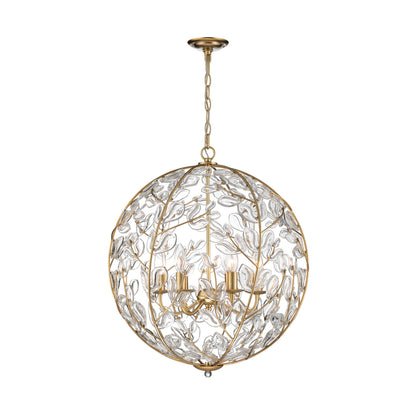 Crystorama Bridget 21" 6-Light Chandelier Clear - detail