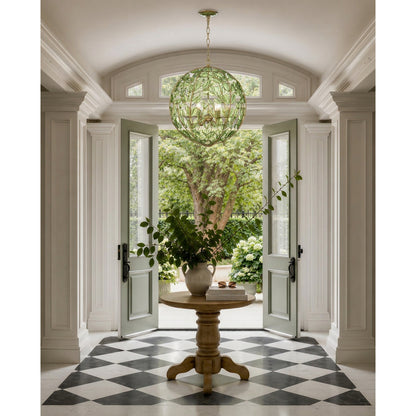 Crystorama Bridget 21" 6-Light Chandelier Green - lifestyle