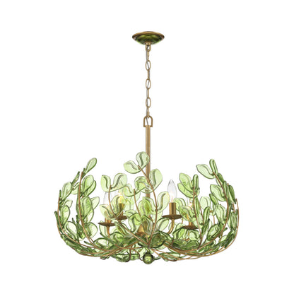Crystorama Bridget 23.5" 5-Light Chandelier Green